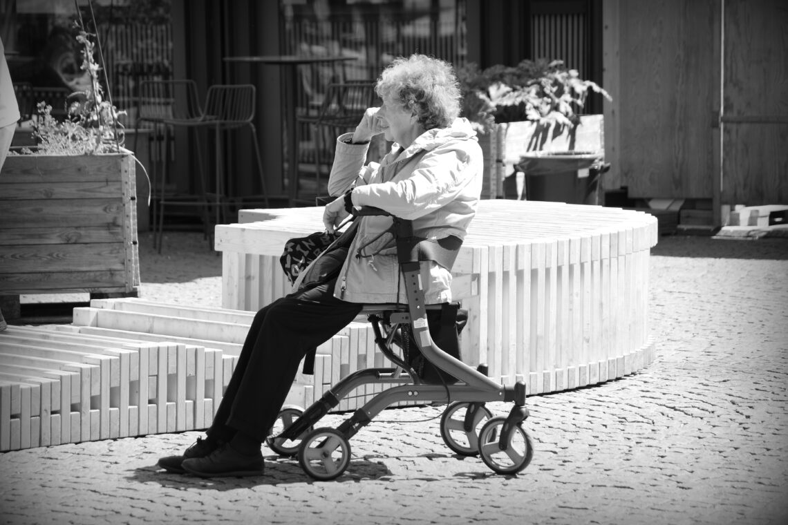 A woman enjoying the sunshine in Bremen.