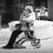 A woman enjoying the sunshine in Bremen.