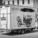 The Coffee-Bike being delivered inside a trailer in Schwerin.